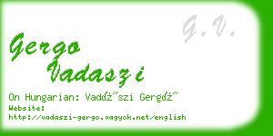 gergo vadaszi business card